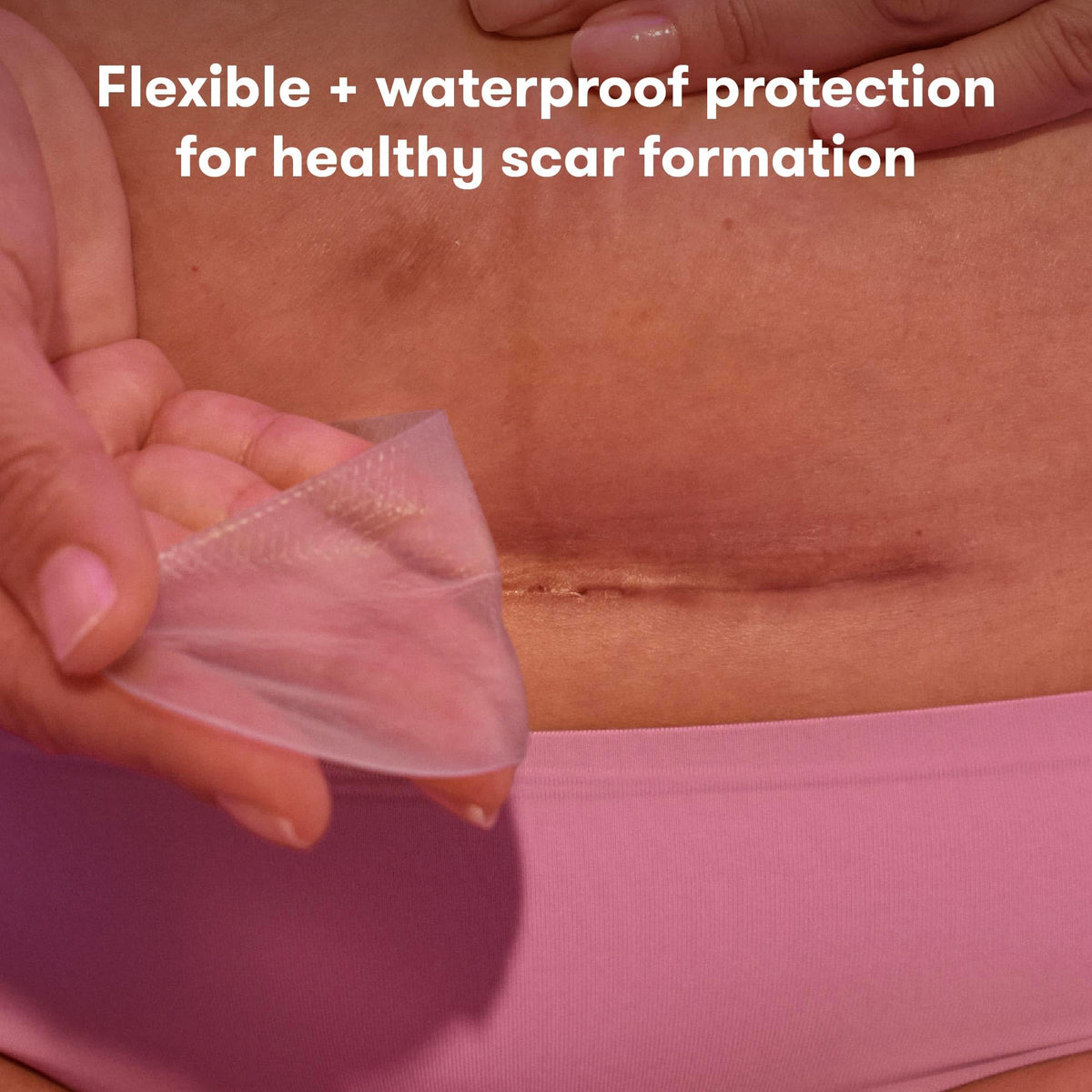 Frida Mom single 8-inch silicone strip close-up demonstrating full incision coverage