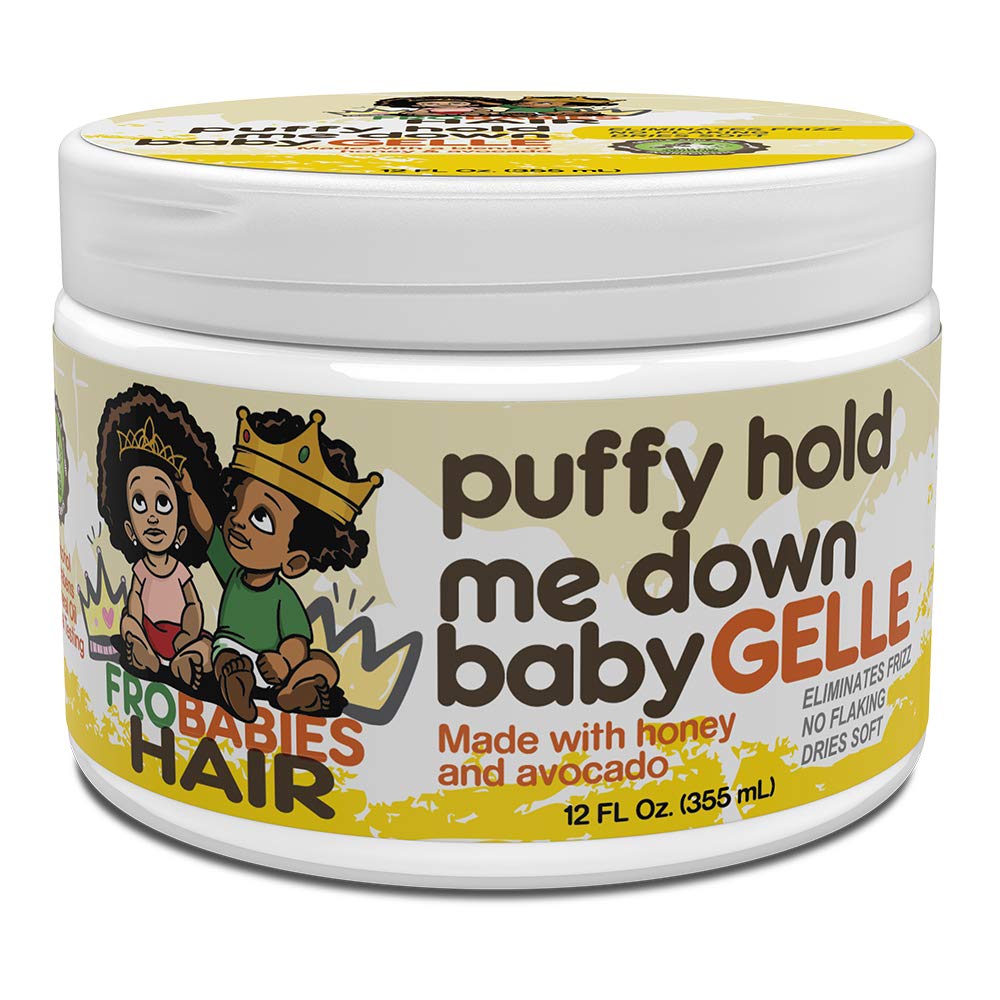 FroBabies Hair front packaging showing 12oz jar and label with clear branding and benefits