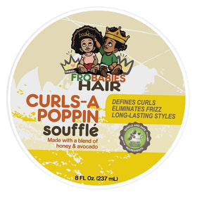 FroBabies Hair close-up of soufflé texture, illustrating easy spreadability benefit