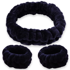 FROG SAC headband front view showing soft black fleece and secure hold