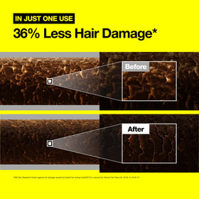 FROMLABS spray being applied to damp hair for detangling and prep