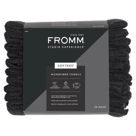 Fromm black towel front packaging showing professional 10-pack benefit