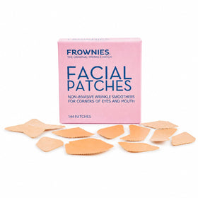 Frownies front packaging showing 144 patches and product benefits