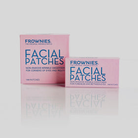 Frownies lifestyle bedside scene illustrating overnight wrinkle care