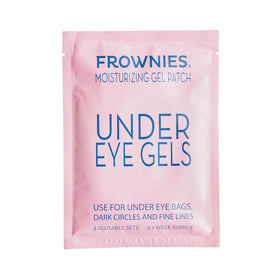 Frownies front packaging showing three reusable gel patch sets for convenience