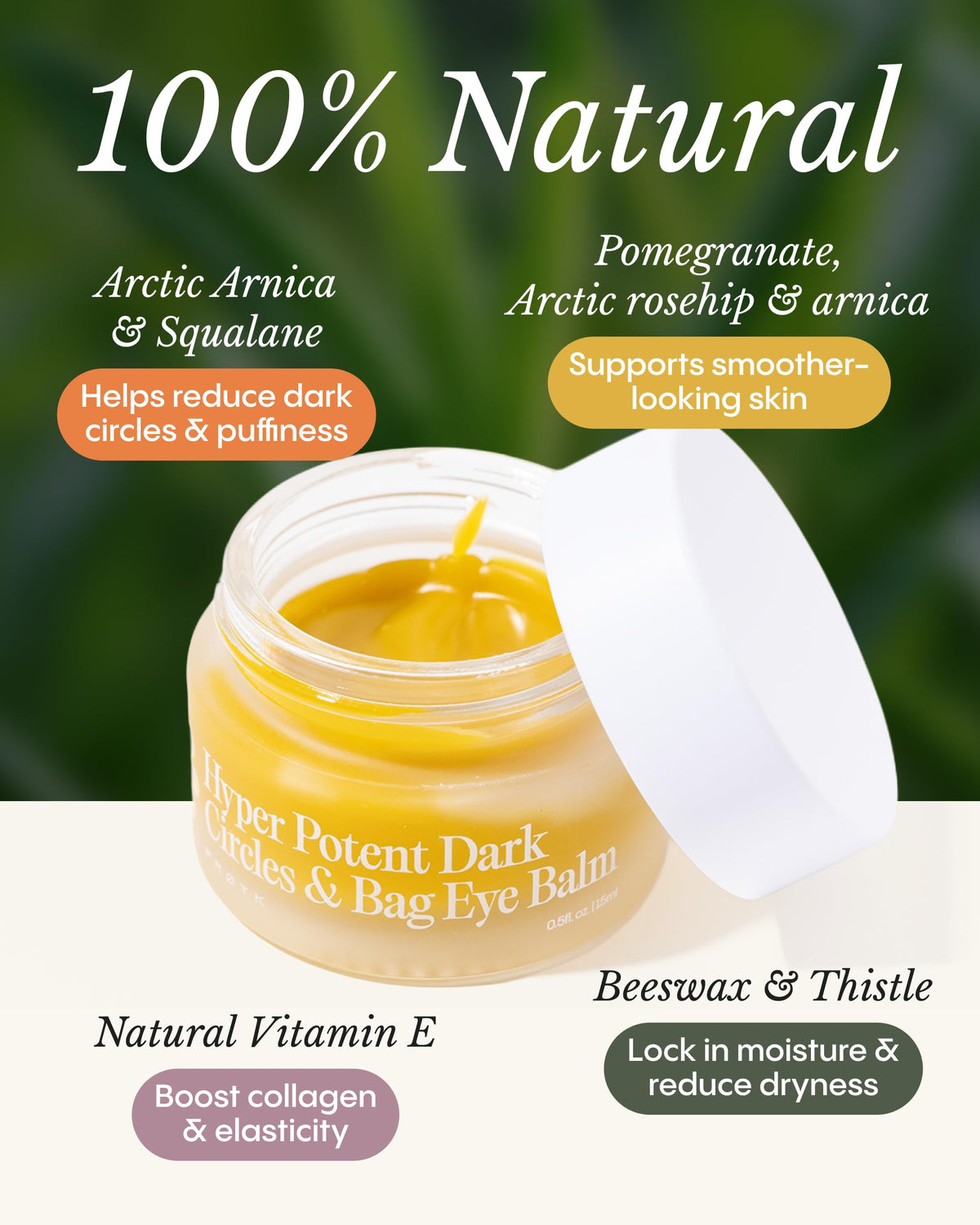 FRØYA balm swatched on hand demonstrating texture and easy absorption benefit