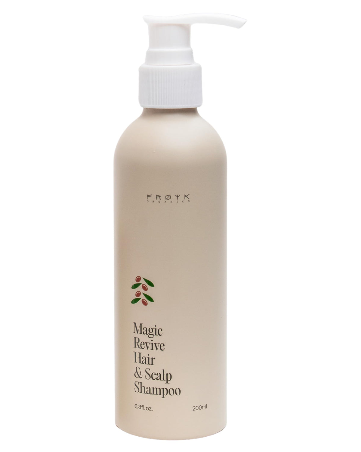 FRØYA front packaging showing the Magic Revive shampoo for gentle scalp balance