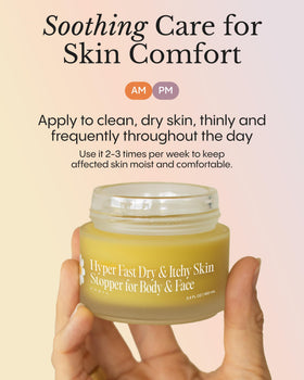 FRØYA balm spread on hand demonstrating smooth application and quick relief