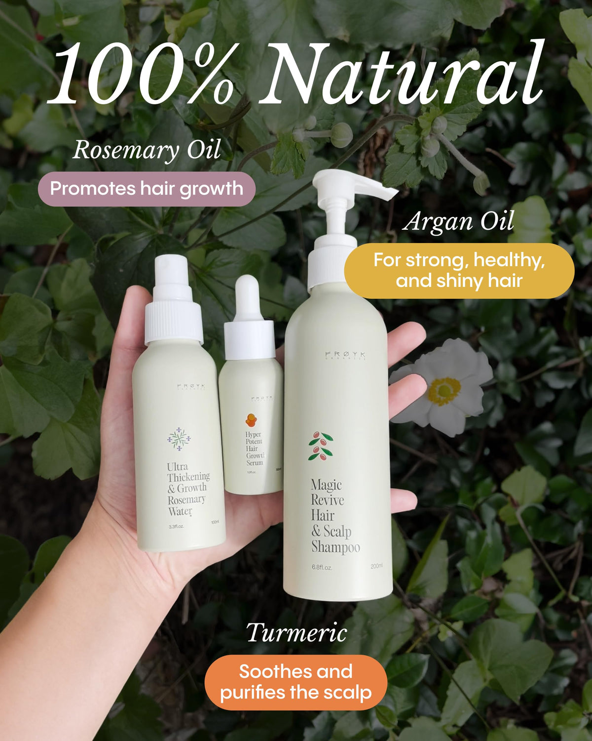 FRØYA serum dropper detail highlighting concentrated botanical delivery