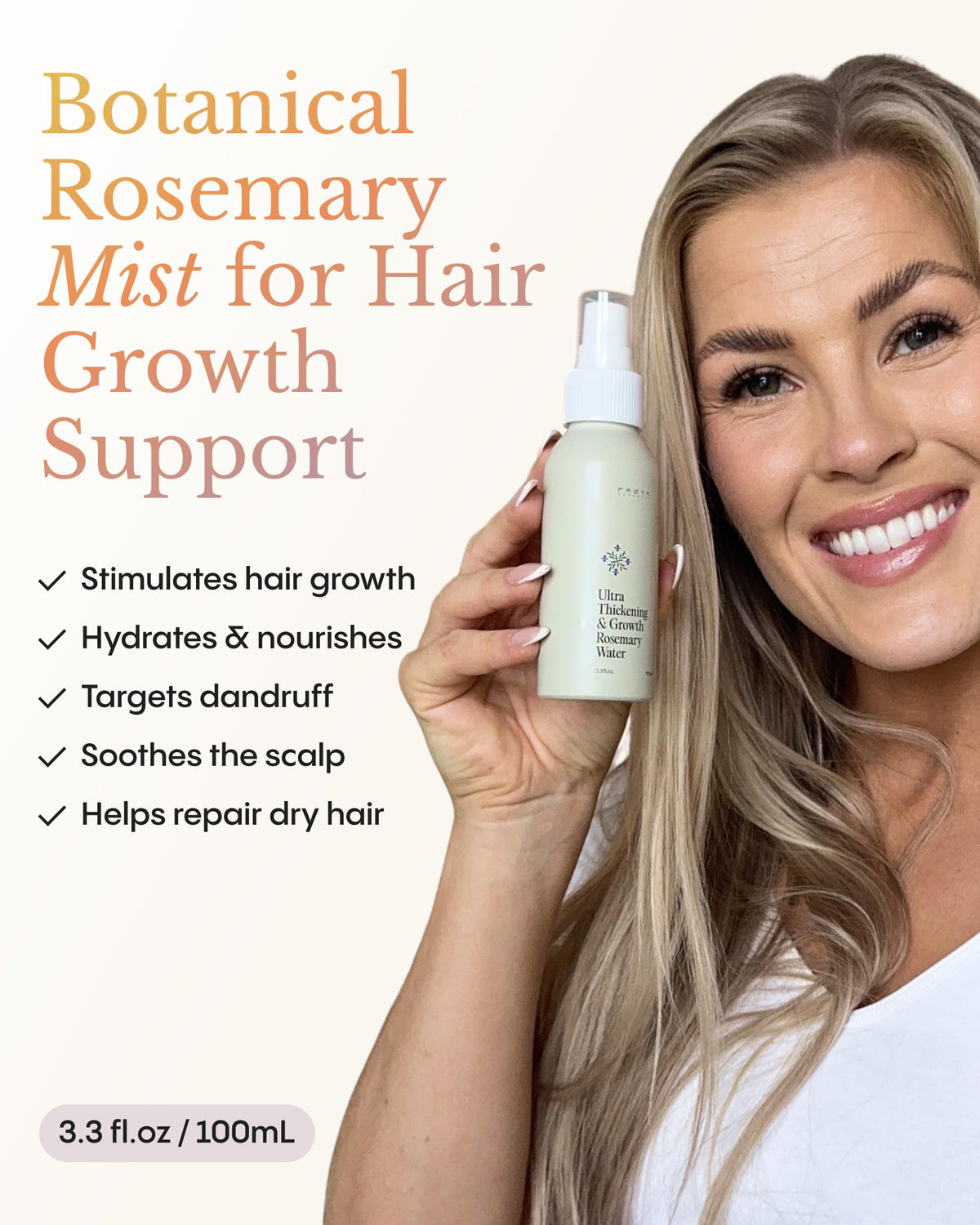 FRØYA spray mist in use dispersing fine hydrating droplets for refreshment