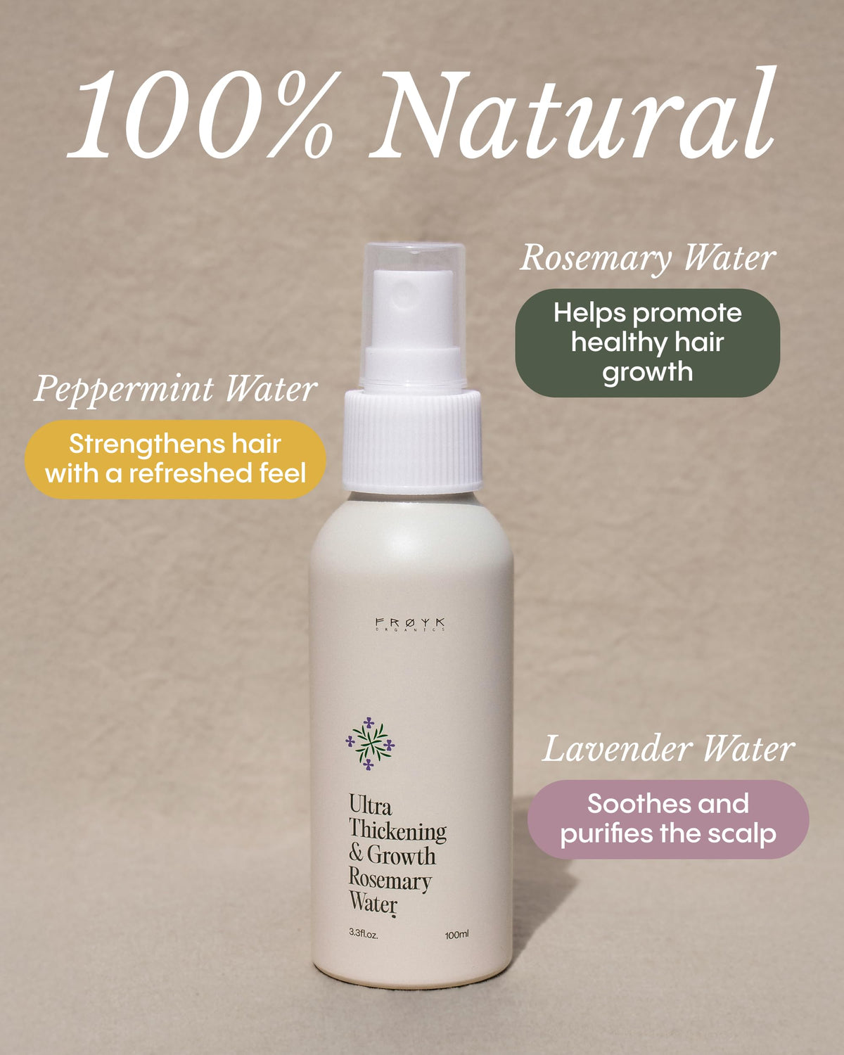 FRØYA texture droplet on skin showing lightweight absorption benefit