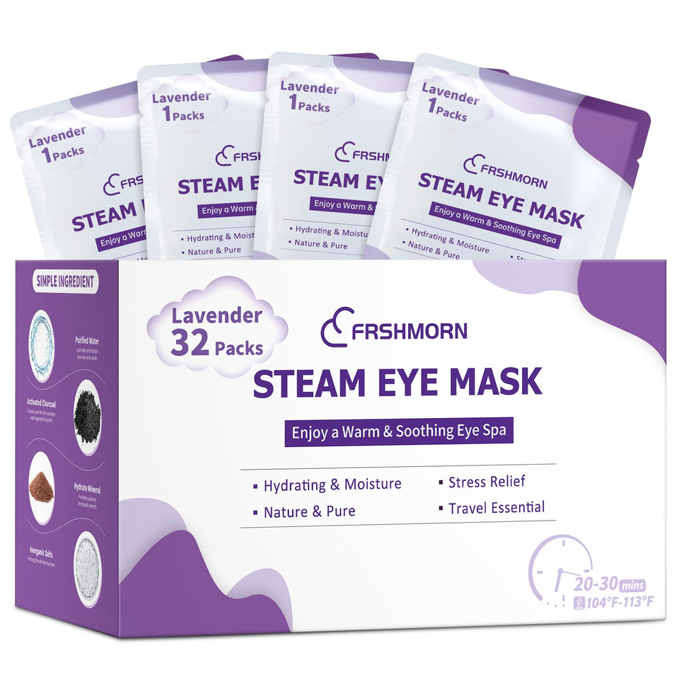 FRSHMORN front packaging showing 32-pack and lavender branding, convenient storage benefit