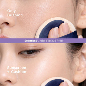 FRUDIA applying sunscreen outdoors with natural light, suggests everyday sun protection