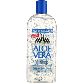 Fruit of the Earth front packaging showing 12 oz bottle and brand benefit