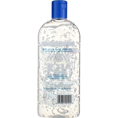Fruit of the Earth gel applied to shoulder demonstrating sunburn relief