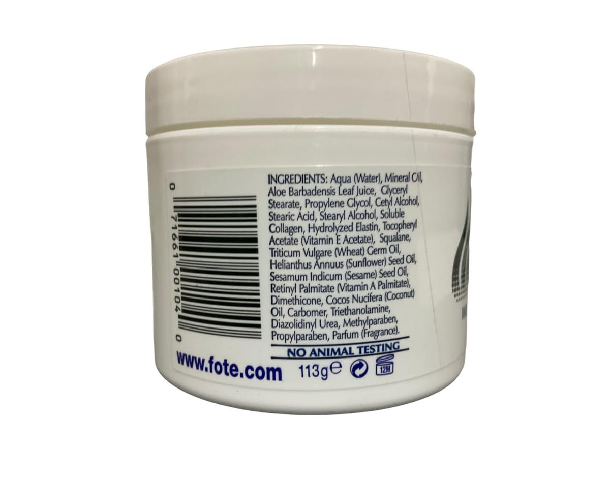 Fruit of the Earth cream in hand demonstrating smooth texture and quick absorption