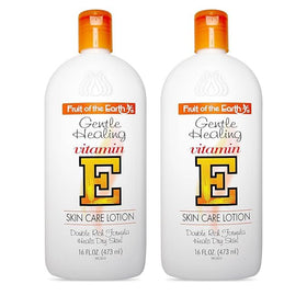 Fruit of the Earth front packaging showing two 16 oz bottles and benefits
