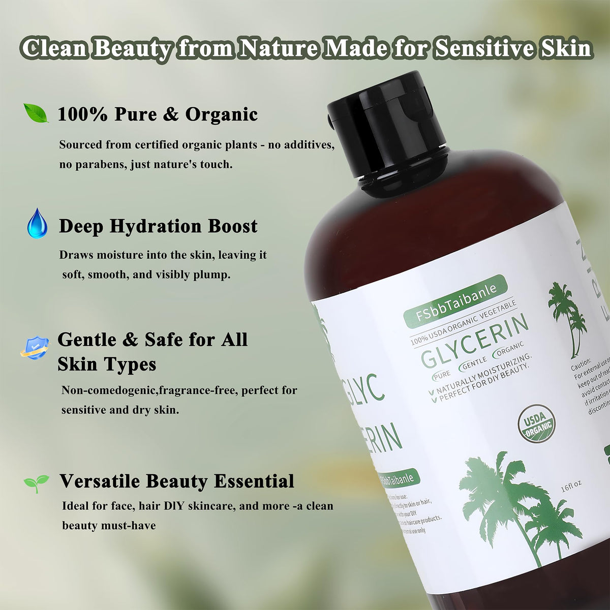 FSbbTaibanle clear viscous glycerin texture close-up highlighting smooth hydration