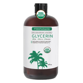 FSbbTaibanle front label of 16 fl oz organic glycerin showing certifications and benefits