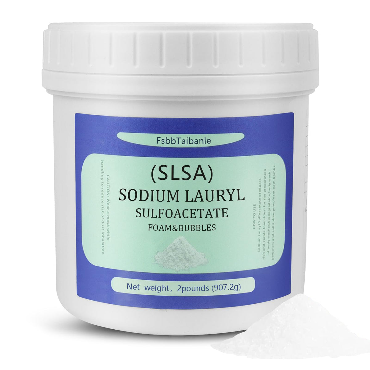FSbbTaibanle front packaging showing 2 lb SLSA powder and clear benefits