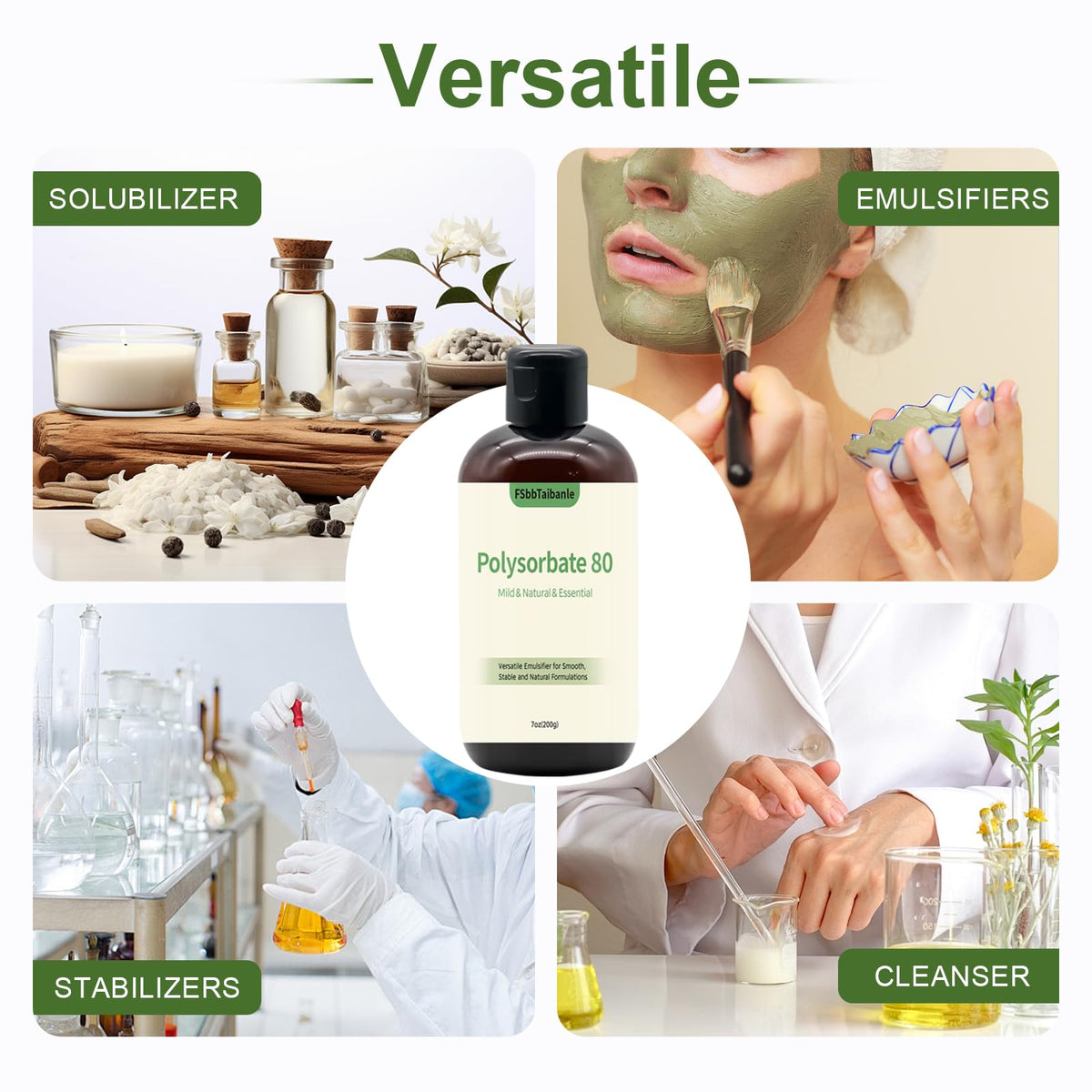 FSbbTaibanle Polysorbate 80 on a DIY skincare workstation demonstrating usability