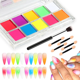 FSpronail neon palette front view showing 10 vibrant colors and tools for bold designs