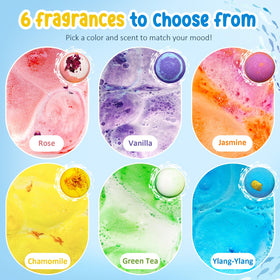 FUBAOLIN bath bubble action creating colorful foam and sensory fun