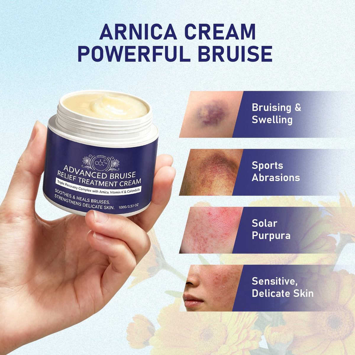 fugit cream being applied to hand demonstrating gentle massage and coverage