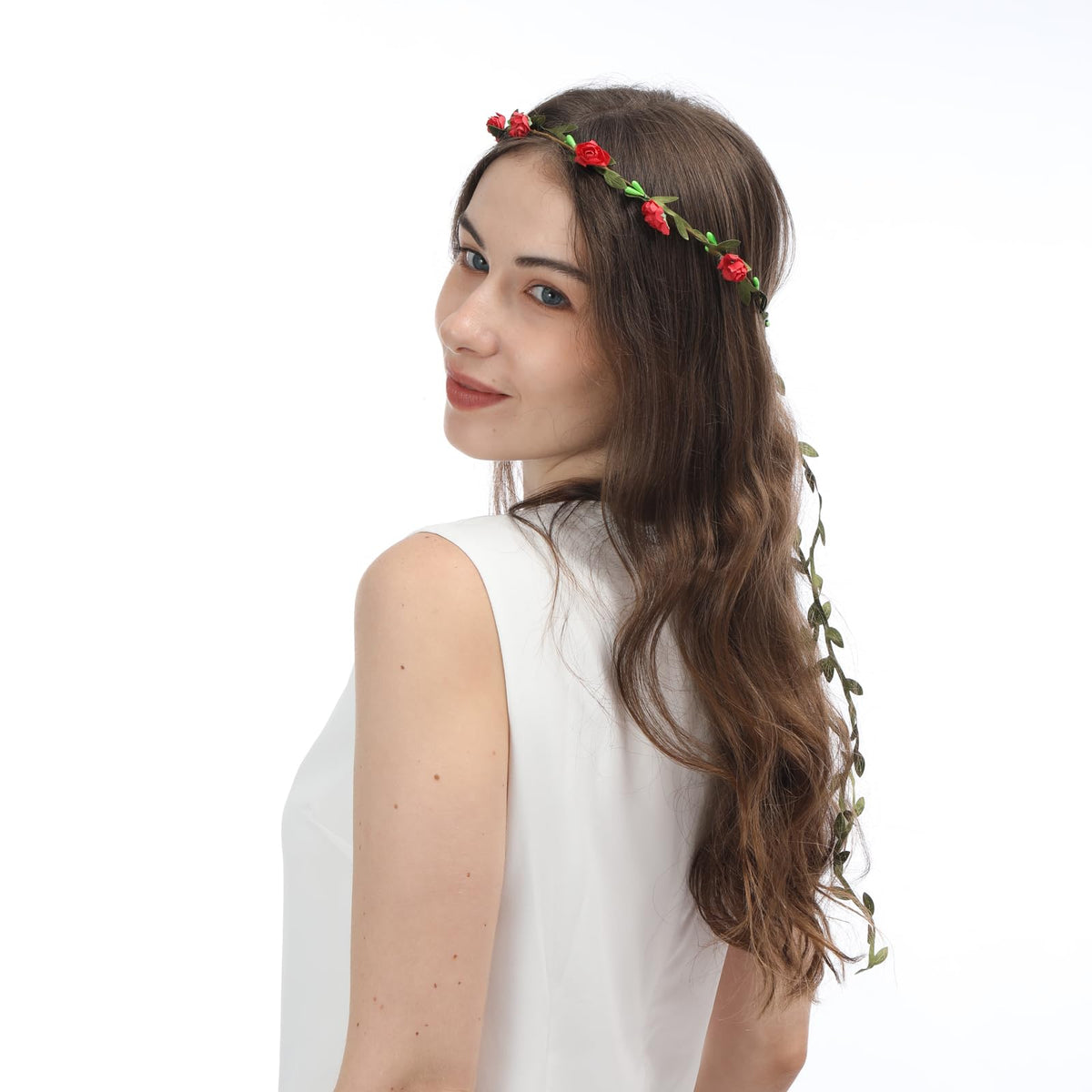 FUGZAUD headband worn by model on beach adding bohemian style