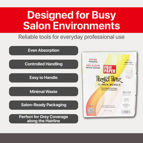 FUJI paper wrapped on roller in salon illustrating secure hold