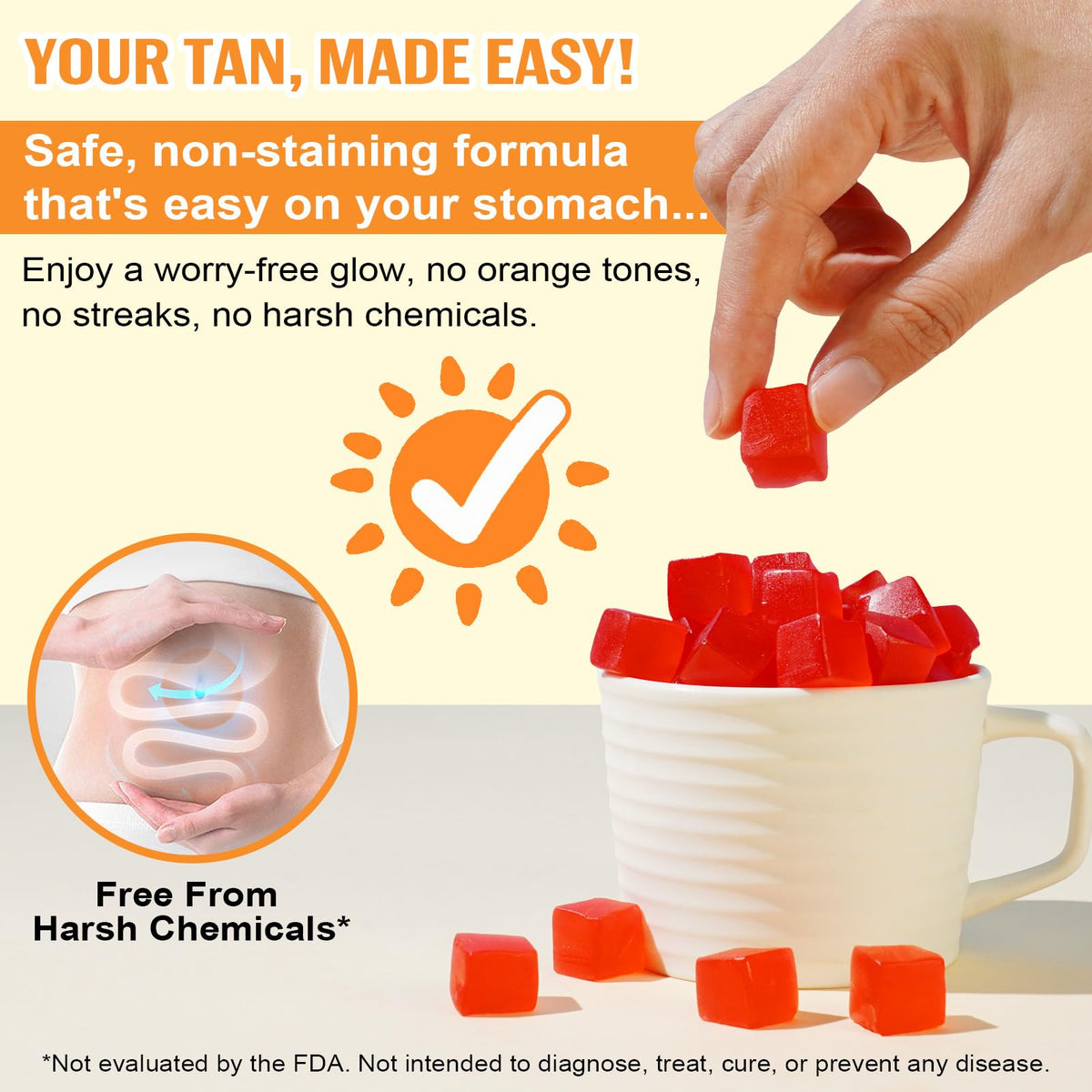 FUKEVY gummy texture detail showcasing chewable consistency and appeal