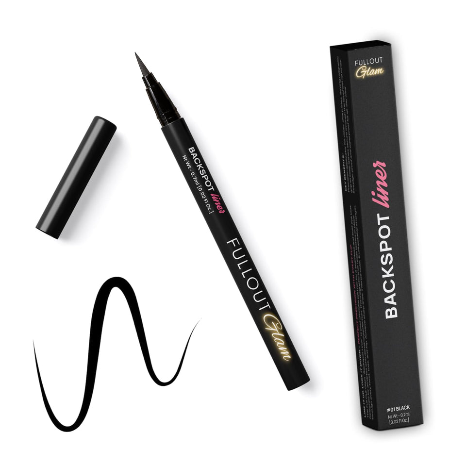 Full Out Glam pen front view showing sleek packaging and portability benefit