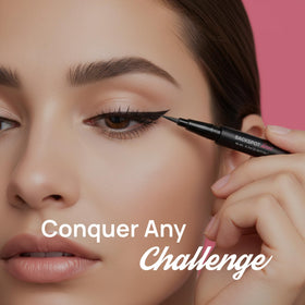 Full Out Glam liner beside ruler showing size and travel-friendly convenience