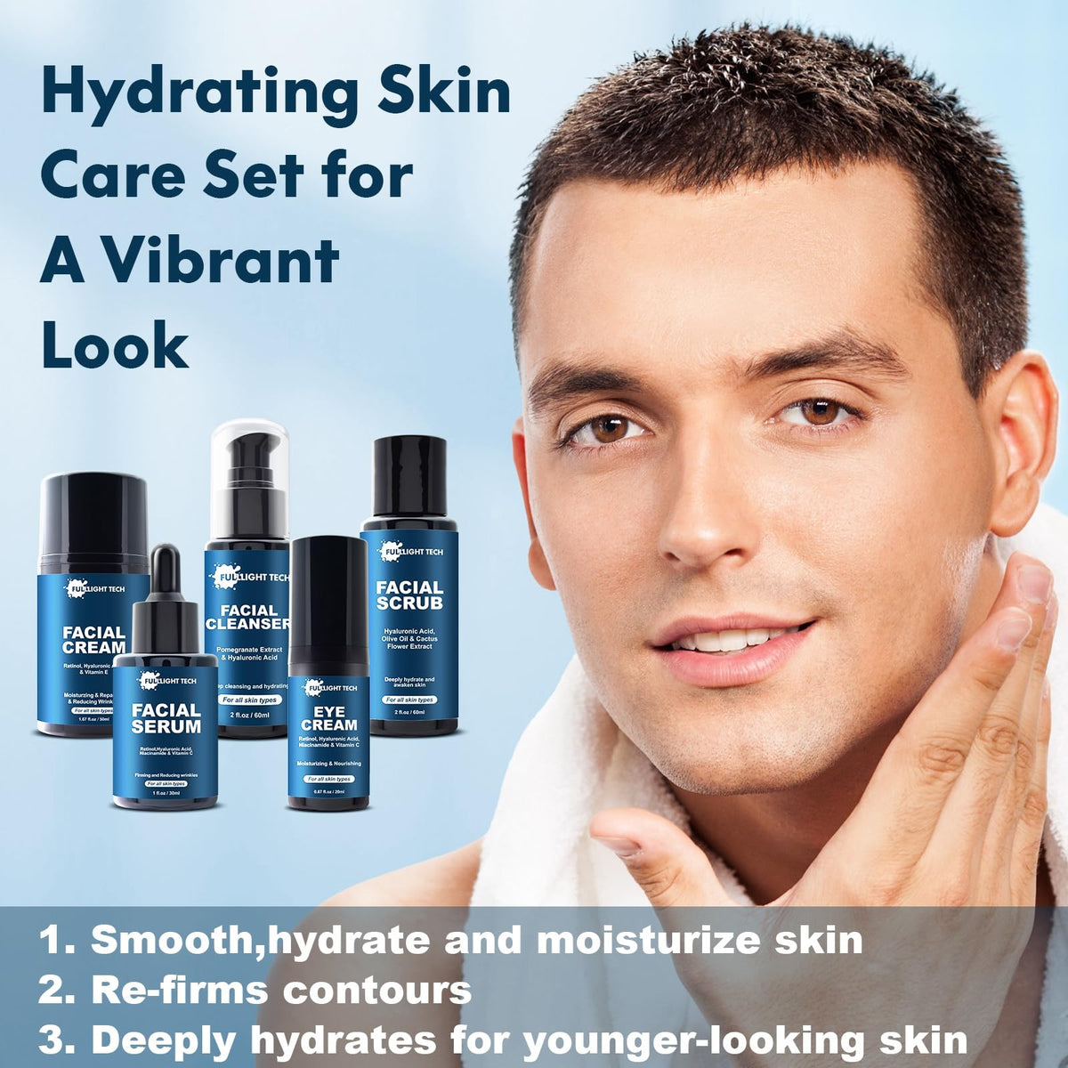 FULLLIGHT TECH face cream jar open displaying rich hydrating moisturizer
