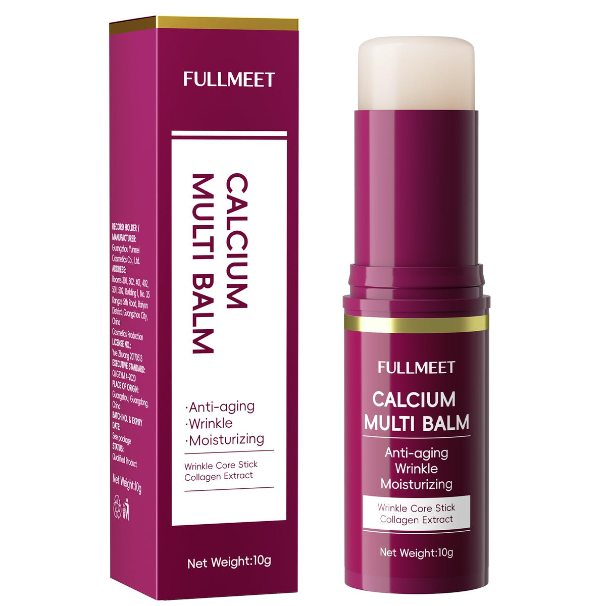 FullMeet front packaging showing the twist-up balm and branding benefit portability