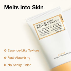 FULLY sunscreen rubbed on hand showing hydrating, non-greasy effect