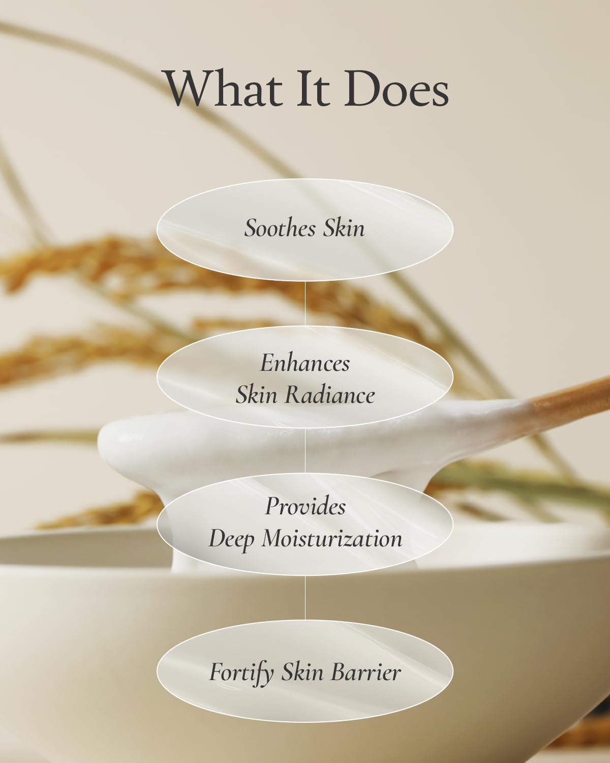 FULLY ingredient callout rice bran water and aloe for gentle nourishment