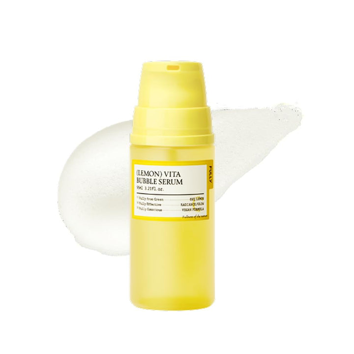 FULLY bottle front packaging showing label and bright lemon design for refreshing glow