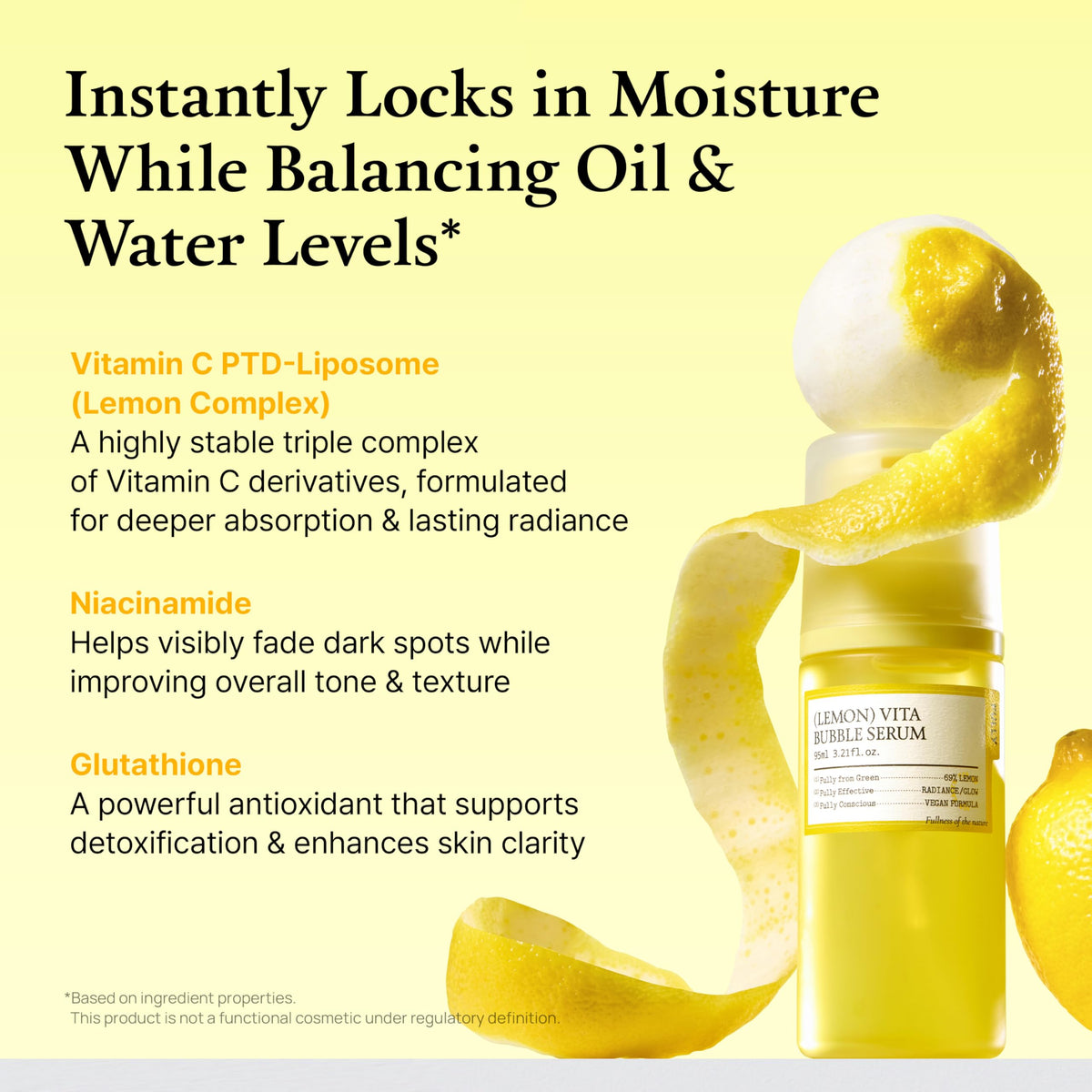 FULLY ingredients label highlighting Jeju lemon water and Vitamin C benefits