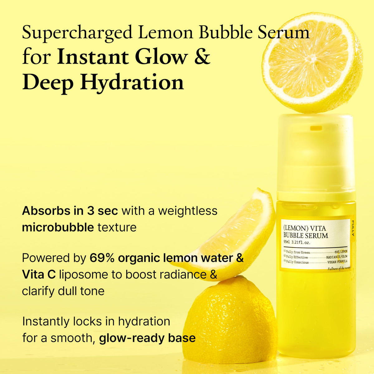 FULLY close-up microbubble texture spreading on skin to boost hydration instantly