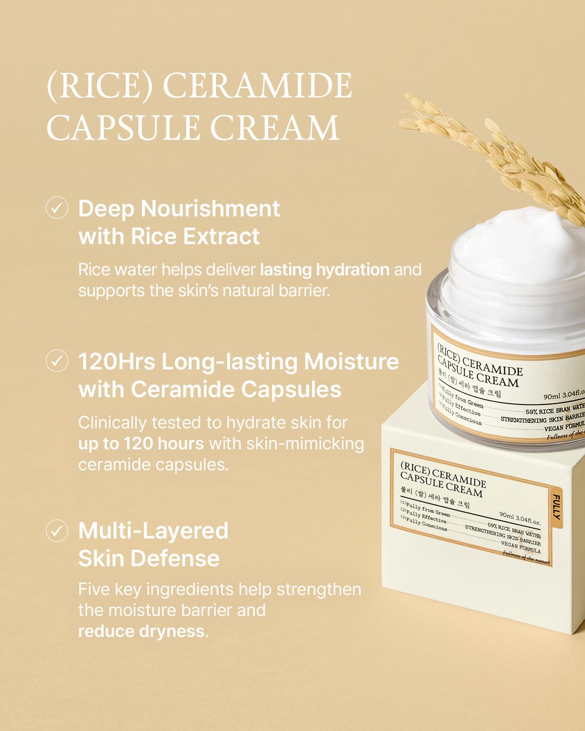 FULLY open jar texture close-up showing creamy consistency and absorption benefit