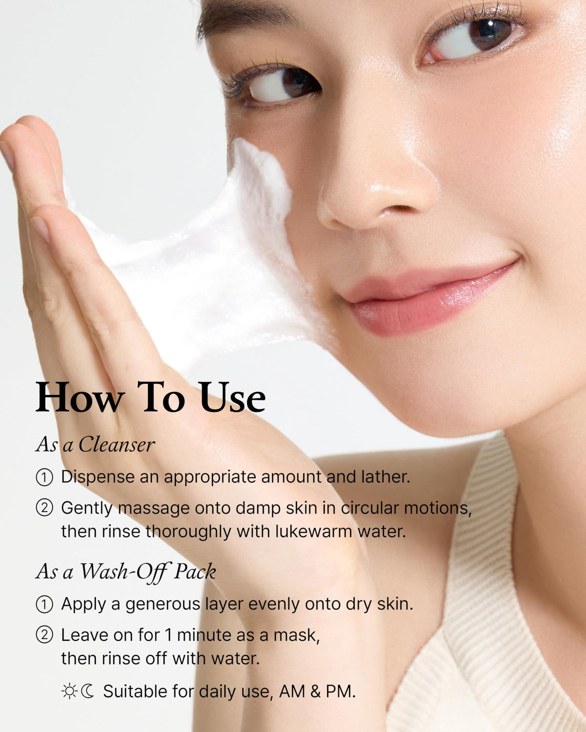 FULLY before and after skin texture shot showing smoother hydrated benefit