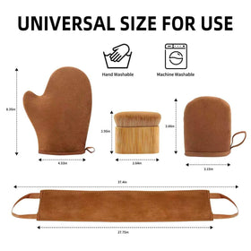FUNAN velvet full-body mitt close-up showing smooth, streak-free glide benefit