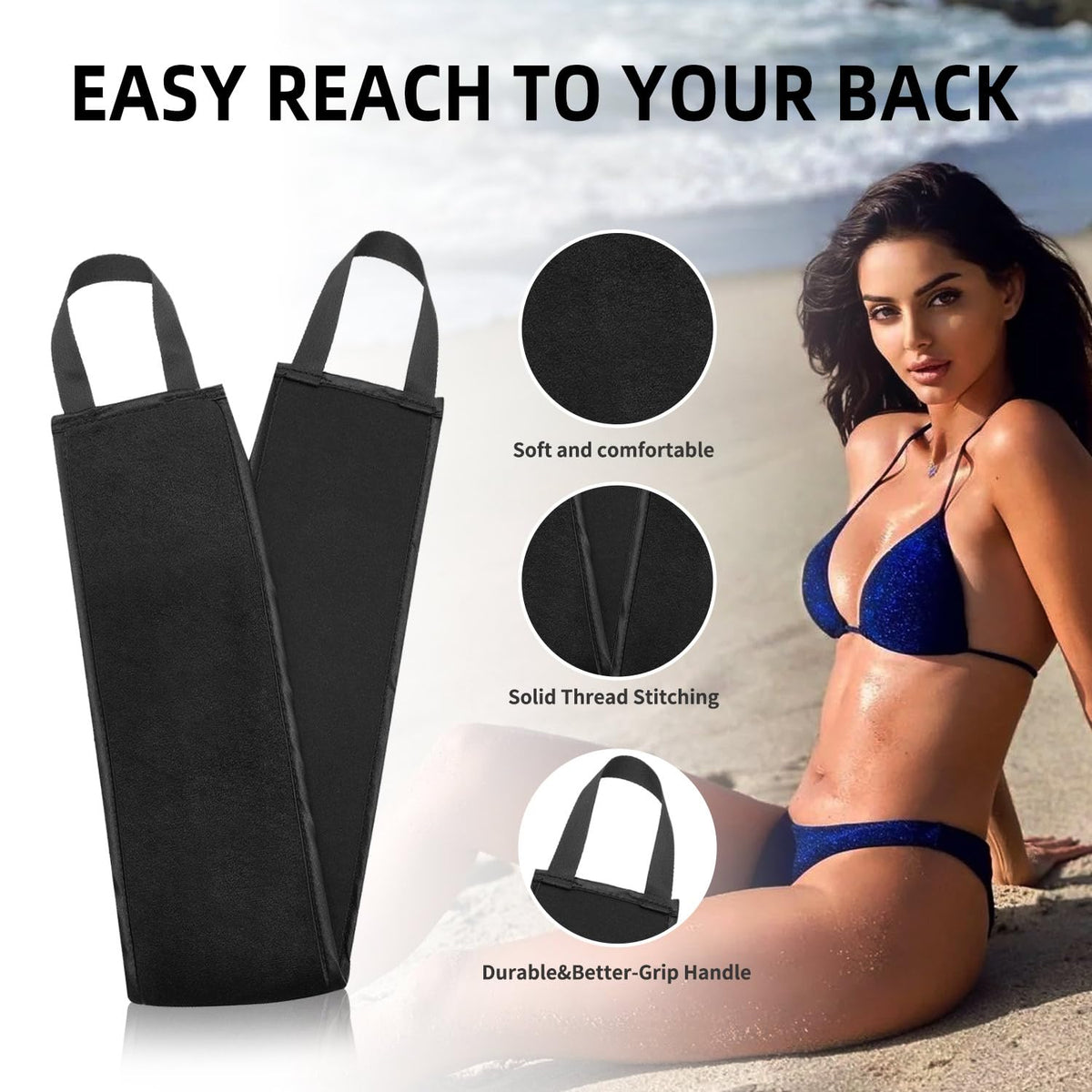 FUNAN mini mitt pictured applying product to face and toes for precision