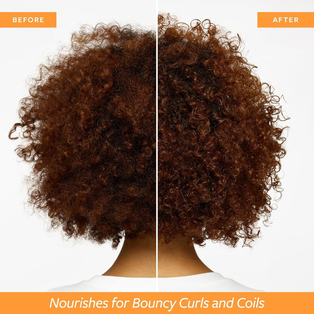 Function of Beauty conditioner applied to coily hair in hand for easier detangling benefit