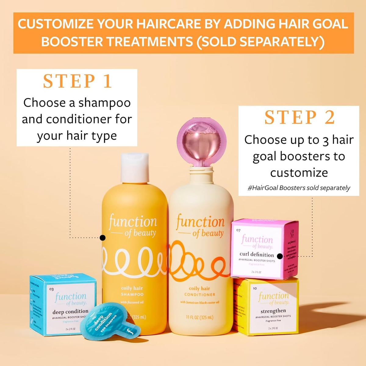 Function of Beauty conditioner in shower setting demonstrating spa-like Nude Peach scent