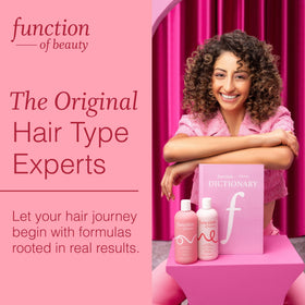 Function of Beauty on a bathroom shelf in lifestyle setting suggesting daily styling routine