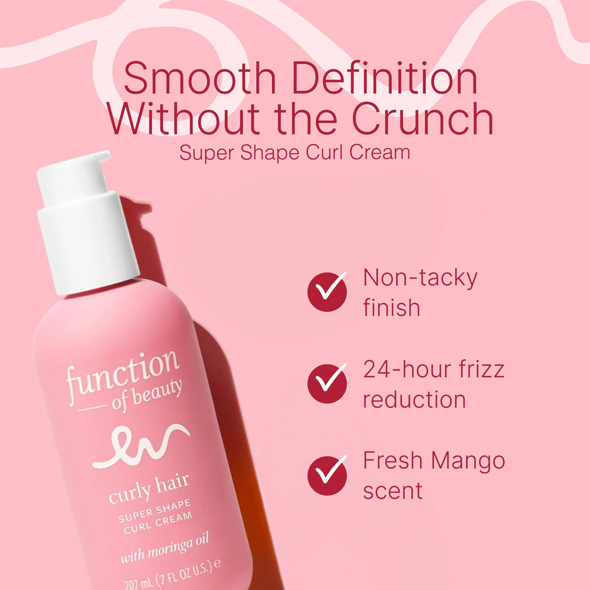 Function of Beauty cream texture close-up showing smooth consistency for easy curl shaping