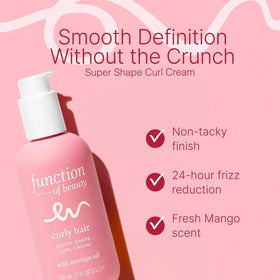 Function of Beauty cream texture close-up showing smooth consistency for easy curl shaping