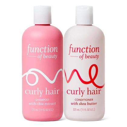 Function of Beauty curly set front packaging shows duo and benefits